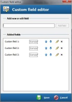 Custom field editor - customizable fields for contacts
